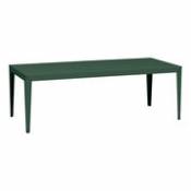 Table rectangulaire Zef INDOOR / 220 x 100 cm - Acier - Matière Grise vert en métal