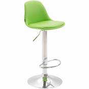 Tabouret avec cadre et siège en acier chromé et diverses couleurs similaires assis colore : vert