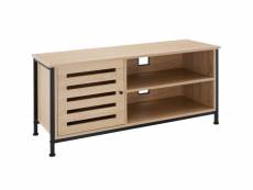 Tectake meuble pour téléviseur galway 110x41,5x50,5cm - bois clair industriel, chêne sonoma 404715