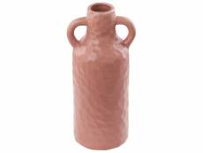 Vase décoratif en céramique rose 24 cm drama 363721