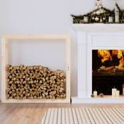 Vidaxl - Support pour bois de chauffage 100x25x100 cm Bois de pin