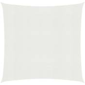Voile d'ombrage 160 g/m² Blanc 5x5 m pehd