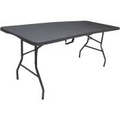 Werka Pro - Table pliante rectangulaire grise 180 x 74 x 74 cm - Noir