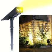 1pc Projecteur Solaire Lampes Solaires Extrieures led tanches Lumires De Paysage Solaires Intensit Variable Pour Les Jardins Les Piscines Les Arbres