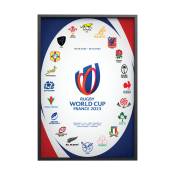 Affiche Coupe du Monde de Rubgy 2023 - 20 Nations - Ovalie 40x60 cm