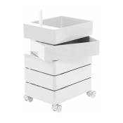 Caisson sur roulettes 5 tiroirs blanc 360° Container - Magis