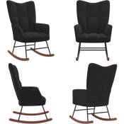 Chaise à bascule Noir Velours - chaise à bascule