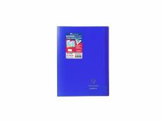 Clairefontaine koverbook cahier piqure avec rabats - 210 x 297 mm - 96 pages - seyes papier pefc 90 g - bleu marine