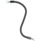 Creative Cables - Kit Creative Flex tube flexible recouvert de tissu RZ30 Noir Fer 30 cm - Noir - Noir