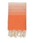 Deco Arts - Fouta en coton miami 100x200cm orange - Orange