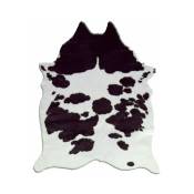Décoweb - Tapis peau de bête - Imitation vache Holstein - Noir et blanc - 140 x 170 cm