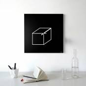 Designobject - Horloge murale carrée 50x50cm design géométrique minimal Cube