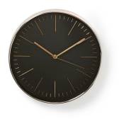 Horloge Murale Circulaire Noir Or Rose Diamètre 30cm - Noir - Nedis