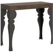 Itamoby - Console extensible 90x40/300 cm Paxon Noyer Structure Anthracite