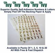 Ivy Stickers autocollants étiquette étiquettes 10 mm Taille 140 or lettres A-Z (Lot de 1)