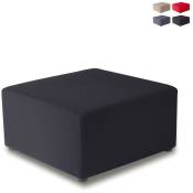 JES - Pouf de salon salle d'attente carré 75x75cm design moderne Couleur: Noir