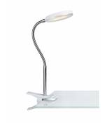 Lampe de table FLEX blanche 1 ampoule en métal