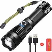 Lampe Torche Led Ultra Puissante, Usb Rechargeable
