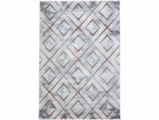 Losa - tapis marbre à losanges - rose gold 200 x 290