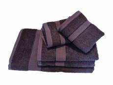 "lot de serviette en bambou marron dimensions - taille