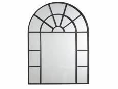 Miroir - forme fenêtre - l 60 cm x h 80 cm - noir