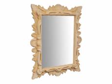 Miroir, long miroir mural rectangulaire, à accrocher au mur, horizontal et vertical, shabby chic, salle de bain, chambre à coucher, cadre finition bru