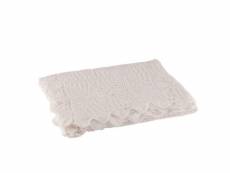 Paris prix - nappe déco en coton "dentelle" 130x180cm blanc