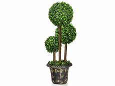Plante artificiel arbuste 90 cm fausse plante en pot plastique décoration interieur, exterieur, bureau, balcon verte