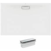 Receveur antidérapant 140 x 90 Ultra Flat New acrylique rectangle blanc bonde incluse - blanc - Ideal Standard