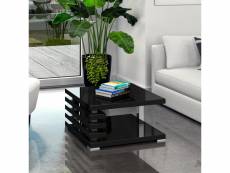 Table basse design - ariene - 60x60 cm - noir brillant