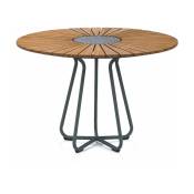 Table ronde 110 cm en bambou piètement en aluminium CIRCLE - Houe