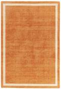Tapis de salon moderne en laine orange 160x230 cm