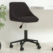 Vidaxl - Chaise pivotante de bureau Noir Velours
