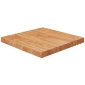 Vidaxl - Dessus de table carré Marron clair 50x50x4 cm Bois chêne traité