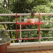 Vidaxl - Table de balcon Rouge 60x40 cm Acier
