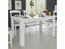Vidaxl table de salle à manger 140 x 80 x 75 cm blanc 243056