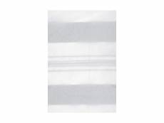 Voilage blanc à jeux de rayures 145 x 250 cm