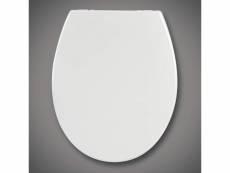 Abattant wc siège de toilette blanc charnière à fermeture en douceur siège de couvercle de couvercle de toilette à dégagement rapide helloshop26 19_00