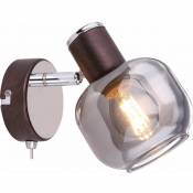 Applique luminaire éclairage métal bronze chrome verre spot mobile