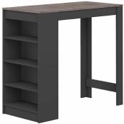 Aravis table bar black and concrete