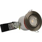 Arlux Lighting - Spot Encastre acier Orientable birdy, bbc, GU10, 5W, 3000K, 380lm