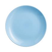 Assiette à dessert en opale bleu D19cm