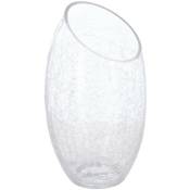 Atmosphera - Vase bombé verre craquelé H23cm créateur d'intérieur - Transparent