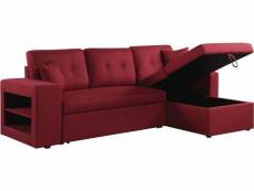 Canapé d'angle convertible-réversible "axel" - 3 places - rouge