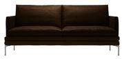 Canapé droit William / Cuir - 2 places - L 180 cm - Zanotta marron en cuir