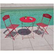 Caprone - Ensemble table et chaises de jardin - 2 places