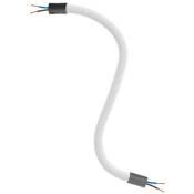 Creative Cables - Kit Creative Flex tube flexible recouvert de tissu RM01 Blanc 30 cm - Noir - Noir