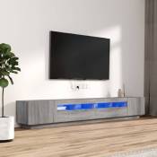 Ensemble de meubles tv avec lumi�res led 3 pcs Sonoma gris - Vidaxl