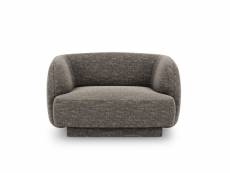 Fauteuil "miley", 1 place, gris, tissu chenille MIC_ARM_140_F1_MILEY6