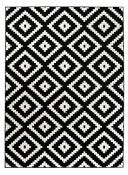 Grande Tapis De Salon - Noir Blanc - Motif Géométrique